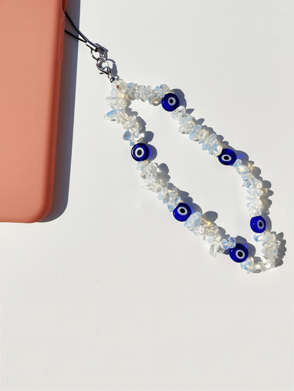 1 buc. Pandantiv pentru telefon mobil cu mărgele de cuarț natural