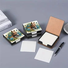 Scatola portanote adesiva artistica senza gemme, adatta per conservare appunti e decorare la scrivania. Il blocco note adesivo include 160 pagine firmate, uno strumento di cartoleria versatile per prendere appunti e annotare attività quotidiane.