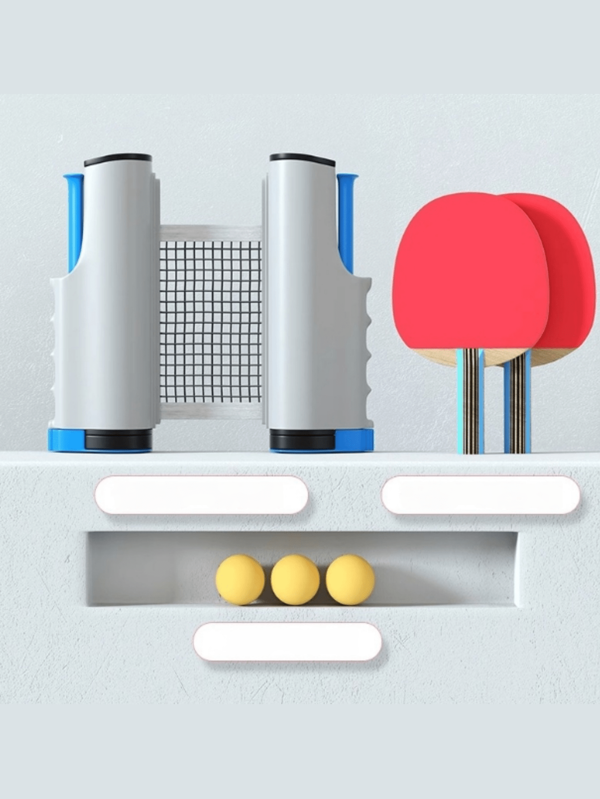 1 Stück / Klappbares Tischtennis-Netz-Set - 15 Sekunden Schnellmontage, universelles Clip-Design für innen/außen - tragbar