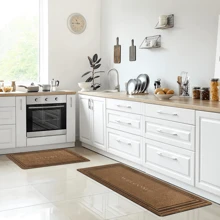 1pc Simple Color Kitchen Mat, Quick Drying Pad - Bathroom, Living Room, Hotel, Easy To Clean, Washable, Carpet, Kitchen Accessory