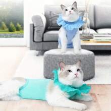 Lace Pet Cat Clothes, Post-Surgery, Spay/Neuter Recovery Vest For Pets, Anti-Lick Breathable Spay Recovery Shirts For Cats