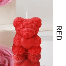 1pc Rose Bear Aromatherapy Candle, Lovely Decoration Wedding Partner Hand Gift Home Decoration,Valentine's Day Gift,Birthday Present,Christmas Decorations,Christmas Decor,Christmas Gifts,Room Decor