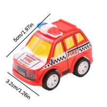1/6/12/24/48pcs Friction Powered Mini Fire Truck Toy, Fire Engine Toy, Birthday Party Favor, Classroom Prize, Gift Bag Filler And Piñata Filler, Random Color And Style - Multicolor - View 7