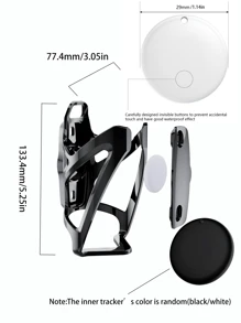 1PC ReFind Bicycle Hidden Anti-Theft Water Bottle Cage., Anti-Theft Bicycle Water Bottle Holder, GPS Tracker And Bike Lock For Bicycle, Ebike, Scooter, Outdoor Non-Stop, Group Tracking, Remote Precise Search, One-Button Calling Device