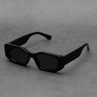 1 Stück schwarze rechteckige Modebrillen, einfache Brillen, Designerbrille mit dickem Rahmen, Brillen für den Alltag