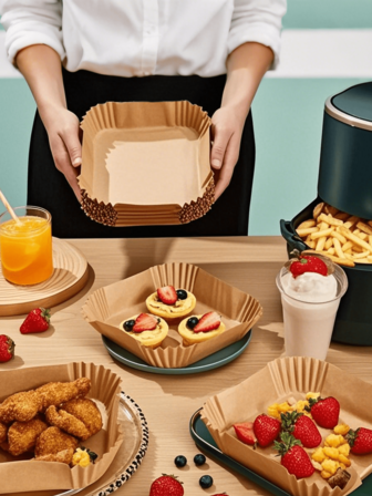 500 ark bakplåtspapper, airfryer-foder, ugnsfoder, perfekt för Halloween, jul, hemlagad mat, familjesammankomster, fester, matlagning och bakning (det finns även 100/50/20 ark att välja mellan)