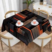 1/20 件现代艺术设计桌布 - 几何图案涤纶矩形桌布，适合室内/室外使用，耐用且易于清洁的厨房和餐厅装饰，现代家居礼物，餐桌装饰， - 彩色 - 查看 12
