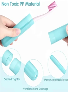 6/5/3/2/1pc Portable Colorful Dust-Proof Toothbrush Holders, Plastic Toothbrush Storage Case Suitable For Daily Use And Travel