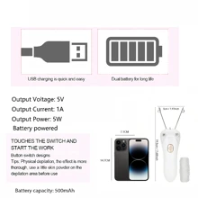 1pc Electric Facial Hair Remover, Cordless Rechargeable Hair Threading Device For Women, Removes Hair From Face, Chin, Upper Lip, Arms, Legs & Back