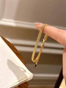 1条925纯银蕾丝缎面手链，奢华女士日常配饰，优雅百搭，适合情人节、生日、派对和日常佩戴。