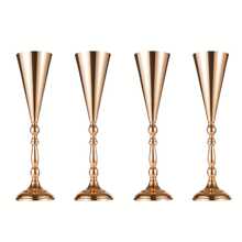 4pcs/6pcs Gold-Color Desktop Flower Stand, Desktop Decor Center Piece, Suitable For Wedding, Party, Halloween, Thanksgiving, Christmas