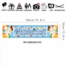 1pc 180cm*35cm Polyester Beer Festival Table Runner, Suitable For Home Decor, Kitchen Decor, Munich Oktoberfest Decoration, Oktoberfest Party Decoration, Bavarian Plaid Flag German Themed Beer Festival Decor, Holiday Party Supplies - Multicolor - View 13