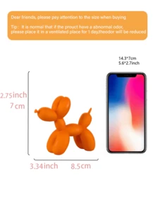 1个热门气球狗树脂摆件，可爱迷你狗狗桌面装饰，圣诞节、情人节、新年及其他节日的理想礼物。送朋友的礼物（尺寸偏小，购买前请仔细考虑） - 彩色 - 查看 4