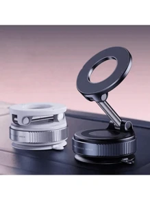 2025 Nouveau support de téléphone portable en alliage d'aluminium à rotation à 360° avec attraction magnétique et ventouse à vide. Nouveau design pliable avec réglage à plage complète et multi-angles pour une utilisation pratique à une main dans le véhicule, sur le bureau ou au mur.