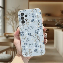 Funda de teléfono con patrón floral fresco y floral compatible con Samsung Galaxy A14 A24 4G A04 A04S A05 A05S A06 A13 A15 A16 A22 A23 A24 A25 A32 A33 A34 A35 A52 A52S A53 A54 A55 A56 5G Galaxy S21 S23 S24 25 FE S22 Plus Ultra. Funda suave, de moda, hermosa, única, hace un gran regalo para fiestas. Resistente al agua, a los golpes, a las caídas y a los arañazos