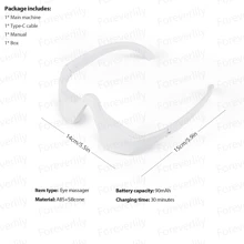 foreverlily Foreverlily Eye Massager Relieves Eye Fatigue Eyes Massage Glasses Eye Fatigue Relief Massager Under-Eye Glasses Massager