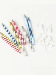 10pcs/Box Unblowable Wax Candles, Magic Candles, Creative Prank & Novelty Trick Props - Multicolor - View 4