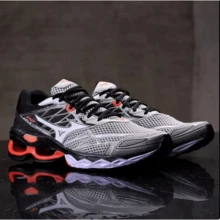 Kit 2 Pairs Of Men's Sports Shoes For The Gym Wave Creation 20 Lightweight And Comfortable Walking - 白色+灰色/橙色 - 查看 4