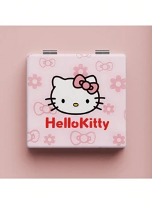 Sanrio 1 قطعة من مرآة المكياج - المرآة الصغيرة المطوية والمحمولة بتصميم القطة الوردية الكرتونية "ساينوريو"، ذات وجهين - هدية مثالية للسفر أو الأزواج، مع شخصيات لفطائر القرفة وبودنج بومبوم، تصميم جميل ل- "ميلودي" و"هالو كيتي" - ديكور منزلي أو حمام، صندوق تخزين مكياج صيفي، شخصيات كرتونية كيوت، كلب بودنج، (بعض الأجزاء قد تكون عشوائية)