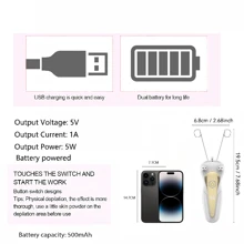 1pc USB Rechargeable Hair Remover With Battery Display, Easy To Use, For Face, Hands, Legs, Bikini, Essential For Hair Removal.