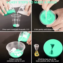 Emerald Green Silicone Kit 946ml | 15A Medium-Firm Mold Rubber For Resin, Concrete & Plaster Crafts | 30Min Fast-Cure, Low-Odor | 1:1 Mix, Reusable Molds