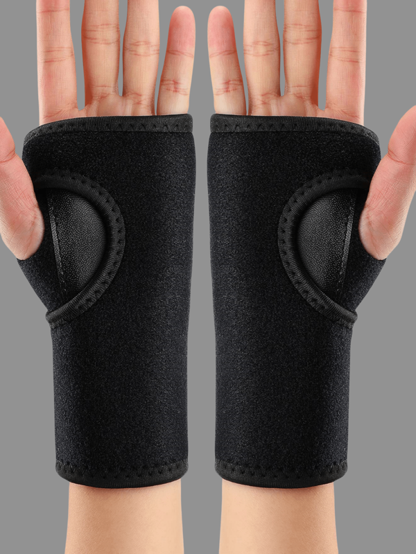 1 par de férulas para muñeca para el síndrome del túnel carpiano, soporte para dormir de noche con diseño acolchado para ayudar a aliviar el dolor del túnel carpiano, ajustable de talla universal