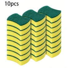 5/10/20pcs Kitchen Cleaning Sponges, Dishwashing Cloths, Multifunctional Cleaning Sponges, Household Cleaning Double-Sided Cleaning Cloths, High-End Kitchen Dishwashing Sponges, Durable Anti-Scraping Sponges, Super Absorbency, Cleaning Supplies - Multicolor - View 10