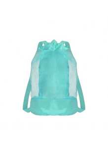 1 pieza Bolsa de almacenamiento plegable multifuncional, bolsa de malla para juguetes de playa, organizador de almacenamiento, bolso de mano, organizador de juguetes de viaje de gran capacidad, portátil para el verano - Varios colores disponibles