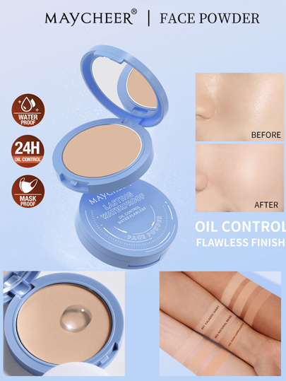 Dry And Wet Powder For Facial Makeup, Natural, Durable, Waterproof And Sweat Resistant