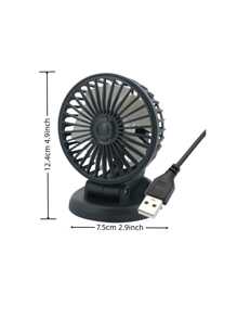 1pc, Car Fan, Powerful Rear Seat Back Usb Interface Double-Head Electric Fan, Strong Wind, Small And Portable, Does Not Take Up Space In The Car,Car Supplies Picnic Travel Summer Essential Beach Vacation Essential Back To School Supplies