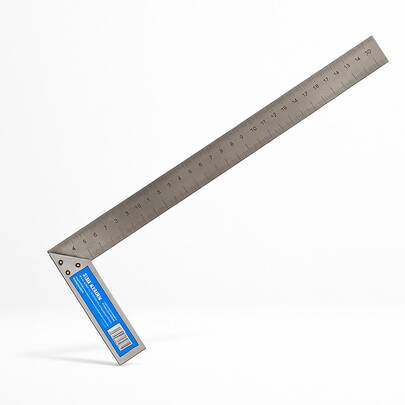 Esquadro Profissional Cabo em Alumínio Régua Inox 14 Polegada