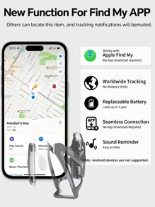 1PC ReFind Bicycle Hidden Anti-Theft Water Bottle Cage., Anti-Theft Bicycle Water Bottle Holder, GPS Tracker And Bike Lock For Bicycle, Ebike, Scooter, Outdoor Non-Stop, Group Tracking, Remote Precise Search, One-Button Calling Device