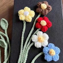 1 Beautiful Hand-Woven Puff Flower Bookmark - Unique Floral Design, The Perfect Gift For Bookworms, Reading Enthusiasts And Literature Lovers (Due To Different Shooting Light And Equipment, As Well As Different Display Parameters, There May Be A Slight Color Difference Between The Actual Object And The Picture, Which Is A Normal Phenomenon) School Supplies,Back To School