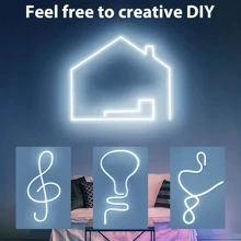1M/2M/3M/4M/5M Luz de Tira de LED Neon USB 5V, Fita Neon Flexível à Prova d'Água para Canto, Armário, Decoração Doméstica, Lâmpada de Leitura, Luz de Espelho, Quarto, Iluminação de Bottom da TV