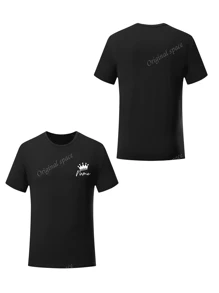 Maglietta oversize commemorativa personalizzata, abbigliamento di gruppo per raduni familiari personalizzati, con logo/foto/coppia/famiglia/animale domestico/amico personalizzati, abbigliamento autunnale, top da donna, top neri, regalo per le vacanze, regalo di San Valentino, regalo per l'anniversario, regalo di matrimonio, regalo per la migliore amica, abbigliamento da donna per festival musicali