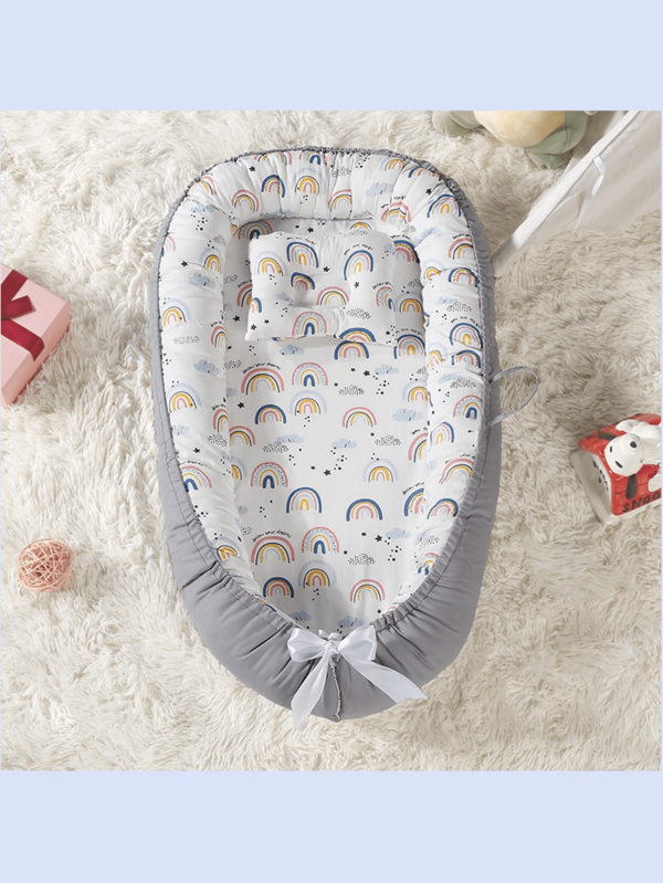1 Stück faltbarer & waschbarer tragbarer Babybettchen, nestförmige Reise-Babywiege