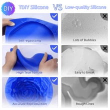 Kit de Silicone Azul Profundo 946ml | Borracha de Cura Rápida de 30 Minutos para Fundição de Resina, Moldes para Velas e Sabonetes | Fórmula Suave para a Pele e com Baixo Odor | Cor Vibrante, Proporção de Mistura 1:1