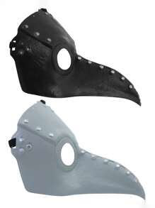 Máscara de Médico com Bico Longo de Praga, Fantasia de Halloween Festa Punk Plástico Adereços Cosplay Presente, Máscara Assustadora para Casa Mal-Assombrada e Sala de Fuga