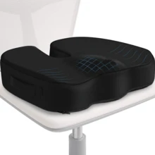 1Pcs Coccyx Seat Cushion Memory Foam U-Shaped Pillow For Chair Cushion Pad Car Office For Tailbone Pain Massage Pillow45*35*7cm - Grey - View 5