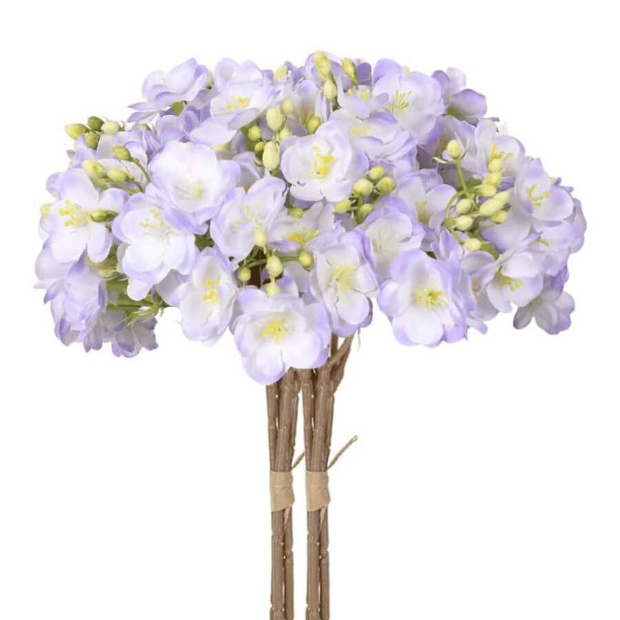 1/4/8 Bó hoa nhài nhân tạo, Hoa giả 40cm Thích hợp cho Tường, Phòng khách, Phòng ngủ, Đám cưới, Trang trí tiệc, Đồ nhồi bàn. Nhà, Trang trí bàn, Nhà bếp, Đám cưới, Bàn, Đồ trang trí trung tâm, Văn phòng, Vườn, Ngoài trời, Nhà, Trang trí sân, Trang trí mùa xuân, mùa hè, mùa thu và mùa đông - Màu tím - Xem 1