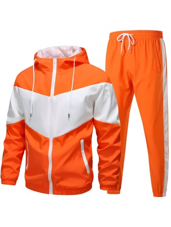 Alpha Camp Men Casual Tracksuit, Autumn Jacket & Pants Set, Sporty Outfit For Young Men, Fashionable & Stylish
