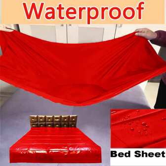 Adult Waterproof Game Vinyl Mattress Cover Plastic Full Queen King Bed PVC Bedding Sheet Prevent Old People Or Children Wetting The Bed Urinary Cushion Oil-Proof Adult Flat Sheet Play Cover Plastic