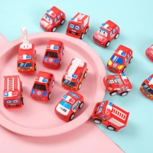 1/6/12/24/48pcs Friction Powered Mini Fire Truck Toy, Fire Engine Toy, Birthday Party Favor, Classroom Prize, Gift Bag Filler And Piñata Filler, Random Color And Style - Multicolor - View 4