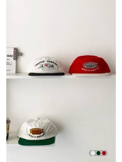 1pc Fashionable Embroidered Casual Flat Brim Baseball Cap, New Spring/Summer Street Letter Embroidery Unisex Hip Hop Soft Top Hat