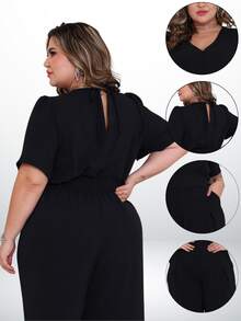 Plus Size Jumpsuits - Negro - Ver 4