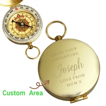 Customized Engraved Brass Compass, Personalized Work Compass, Suitable Gifts For Men, Husbands, Boyfriends - Unique Anniversary, Birthday, Wedding, Graduation Gift Ideas, Multifunctional, Durable, Golden, Fashionable, Colorful, Retro, Unisex, Minimalist, Casual, Customized