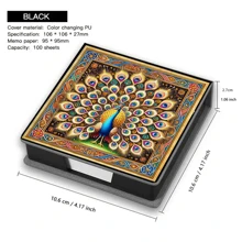 Scatola decorativa per appunti senza diamanti, stile artistico, può essere usata per conservare note e decorare la scrivania. Il blocco notes adesivo include 160 pagine firmate, che è una cartoleria generale adatta per la registrazione quotidiana di idee, attività, ecc.
