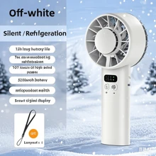 Ventilador de mano portátil, 5200mAh de larga duración de batería, diseño plegable de sobremesa, ajustabilidad de velocidad de viento de 100, modos de enfriamiento y sin enfriamiento, ideal para excursiones, caminatas, campamentos y viajes de verano