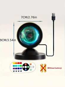 LED Sunset Mood Light -USB Powered, Creates Cozy Atmosphere, Suitable For Living Room Decor, Bedroom Lighting, Holiday Celebration, Couple Date Gift, Backdrop Lighting