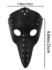 Máscara de Médico com Bico Longo de Praga, Fantasia de Halloween Festa Punk Plástico Adereços Cosplay Presente, Máscara Assustadora para Casa Mal-Assombrada e Sala de Fuga